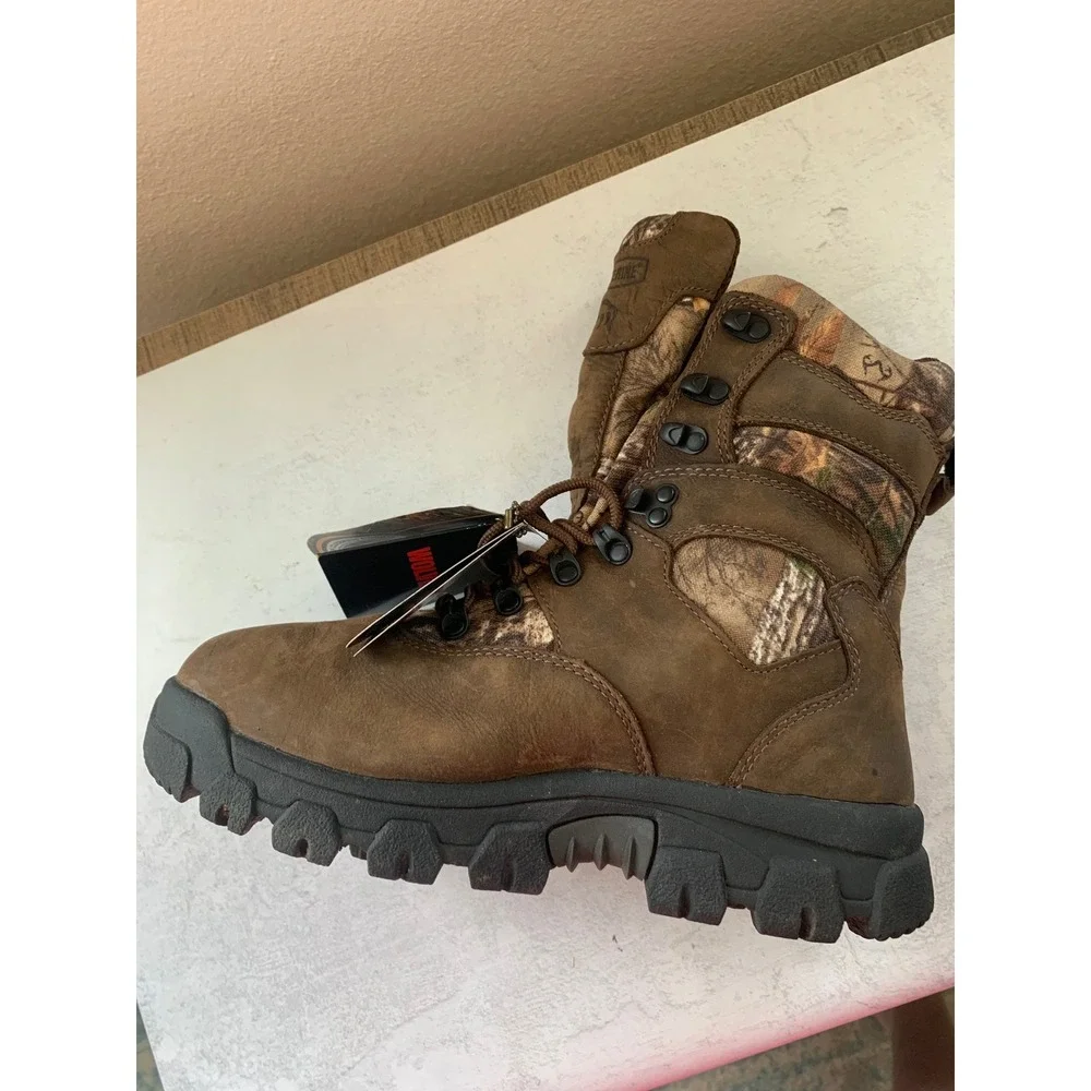 Wolverine 7M Hunting Boots Brown Camo Waterproof 400g Thinsulate W30083